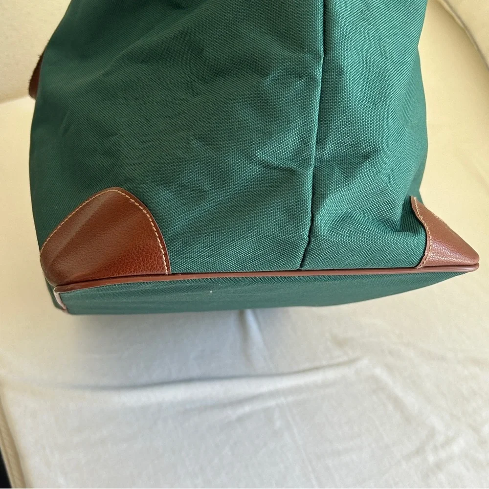 Ralph Lauren Luggage Duffle Bag Green Brown Travel Overnight Sports